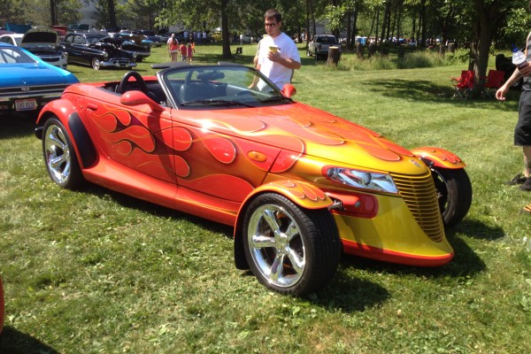 flamed plymouth prowler with custom paint job