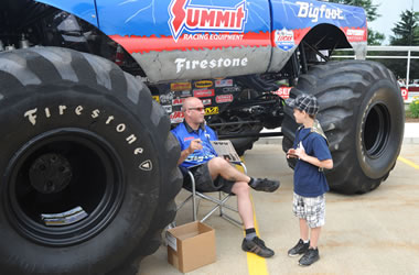 driver meet and greet with bigfoot monster truck