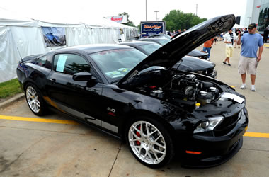s197 ford mustang in car show display