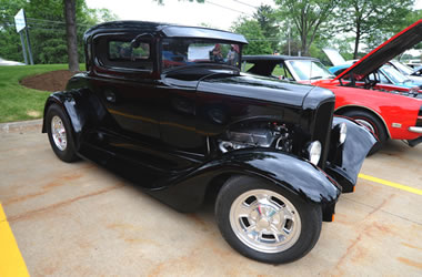 vintage ford hotrod at car show
