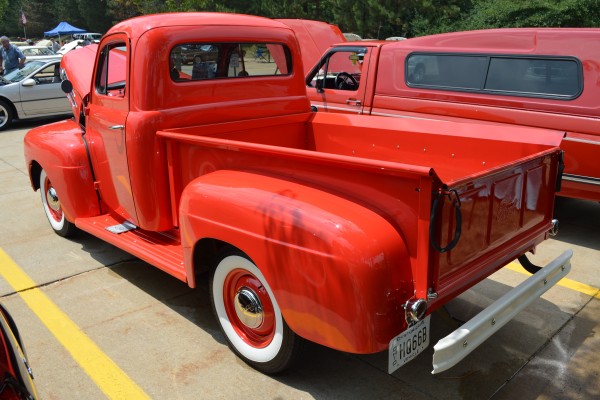 Classic red Ford truck