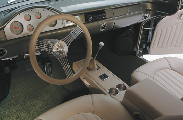 custom interior in a Ford Del Rio wagon