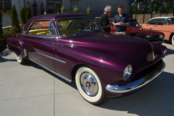 custom hot rod pontiac postwar coupe in display