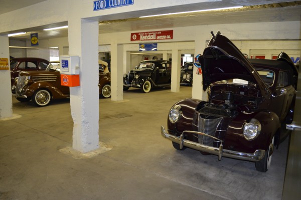 antique cars stored in indoor collection