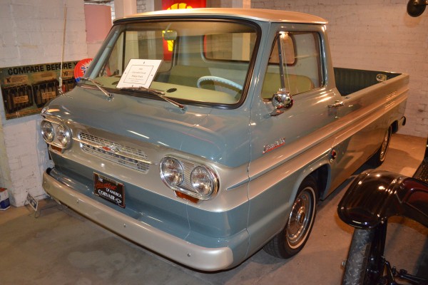 1962 chevy corvair pickup truck in museum