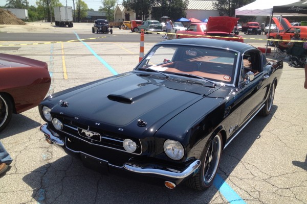 Black Ford Mustang first gen fastback