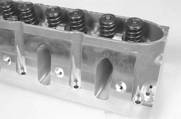 cathedral port on a trick flow gm ls engine cylinder head