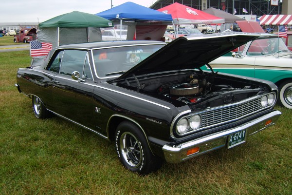 black 1964 chevy chevelle hardtop coupe
