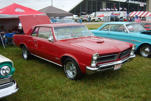 red 1965 pontiac gto hardtop coupe