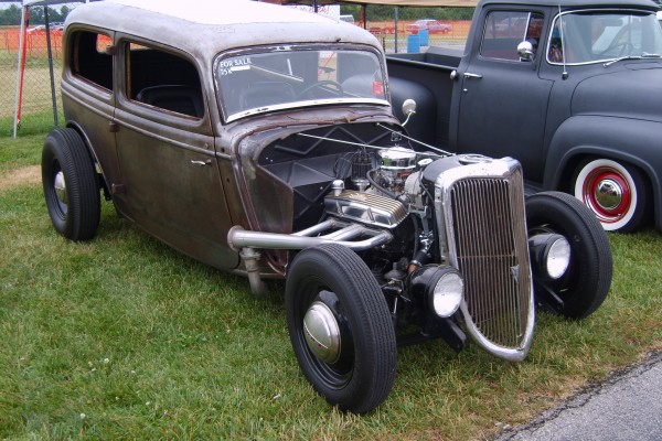 Vintage Ford Hot Rod Coupe with a SBC V8