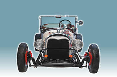 front view of a 1927 ford roadster