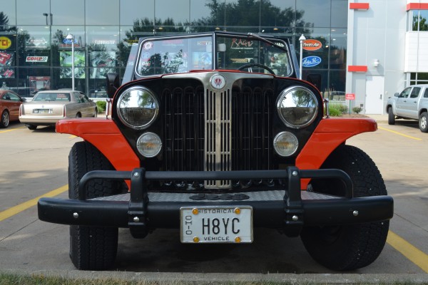 1949 willys jeepster front head on view