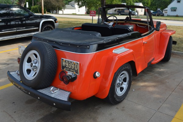 1949 willys jeepster, rear quarter view