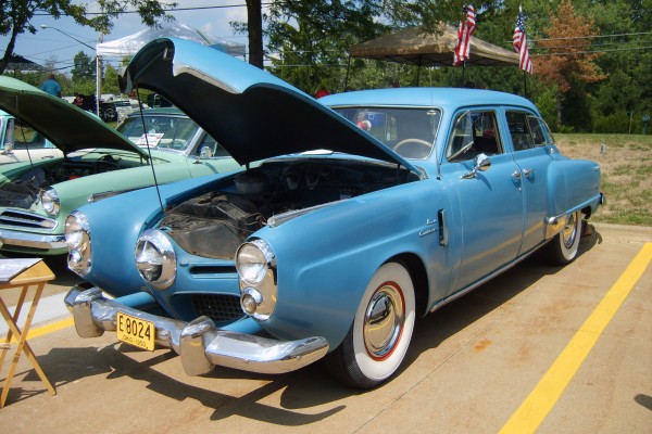 1950 bullet nose studebaker sedan with suicide doors