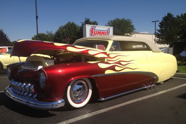 1951 mercury lead sled hot rod with lake pipes