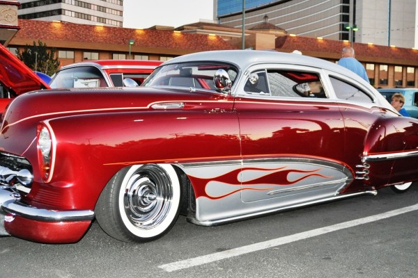 lowrider lead sled hot rod with lake pipes