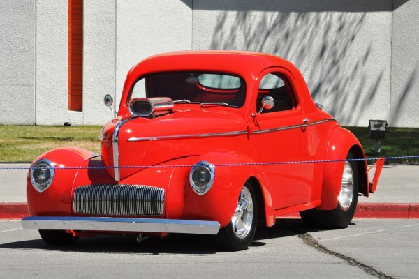 red hot rod willys coupe