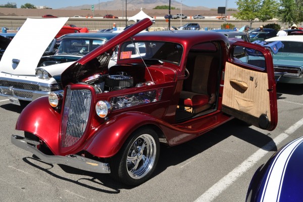 custom hot rod coupe with suicide doors