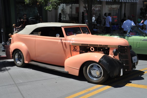 stretched hot rod convertible coupe