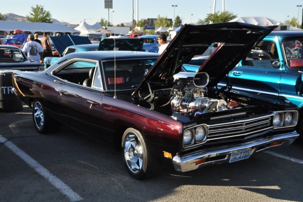 vintage plymouth road runner with supercharged v8