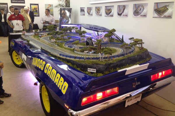 Slot Car track built upon a Sunoco livery Camaro