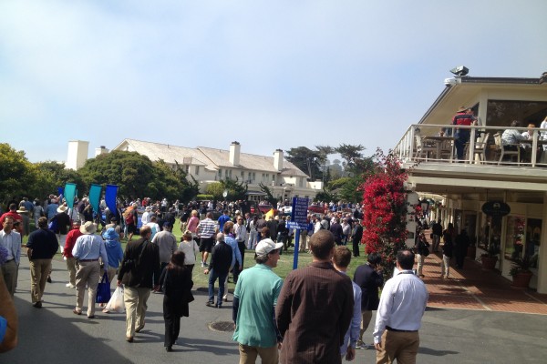 crowd at Monterey Car Week, 2012