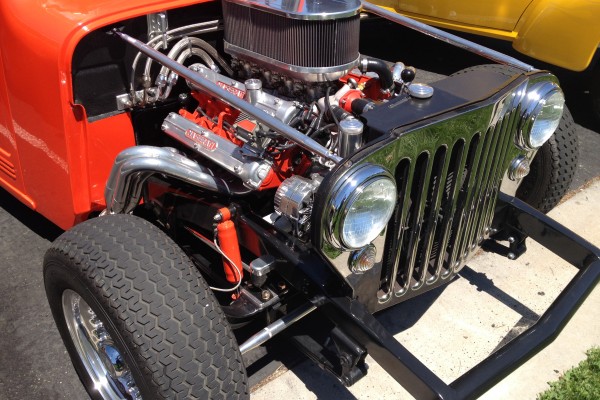 Maserati engine in a willys hot rod truck