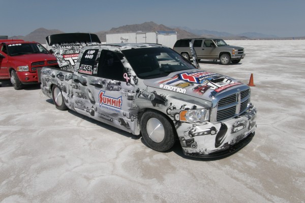 ram truck land speed racer at speed week on salt, 2012