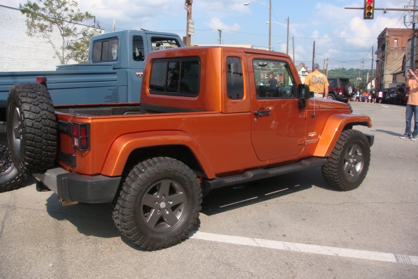 Orange Jeep truck