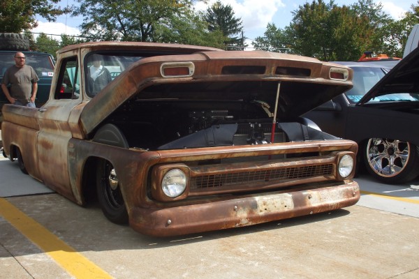 lowered ford rat rod truck