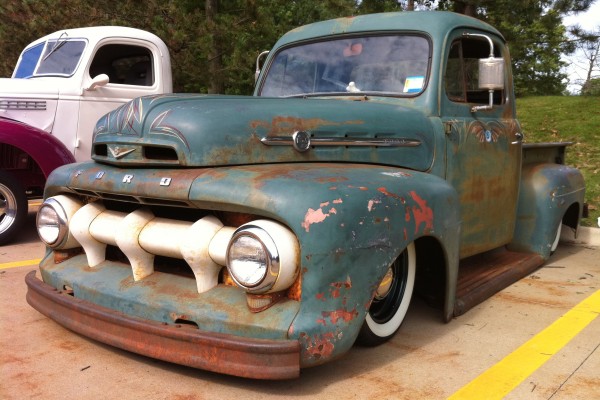 lowered ford f1 hot rod pickup truck