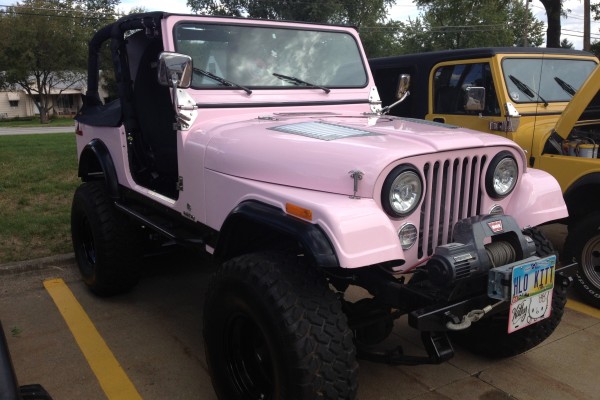 pink jeep cj-7 custom