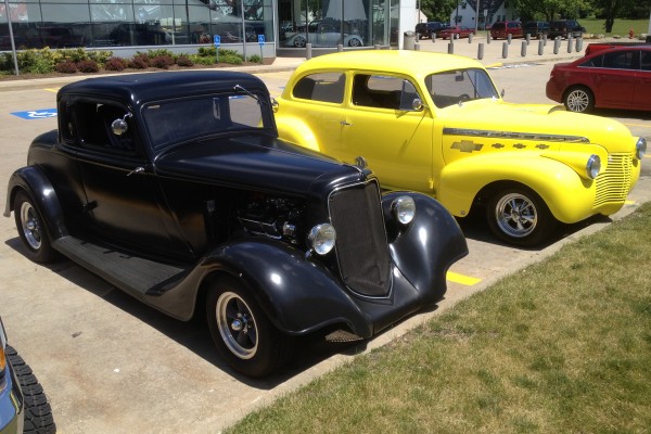 1934 Ford and 1940 Chevy