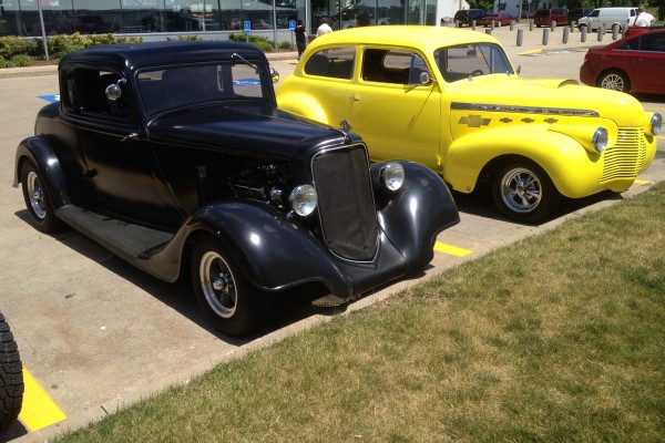 1934 Ford and 1940 Chevy