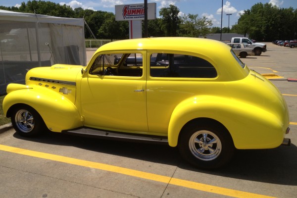 1940 Chevy hot rod, side
