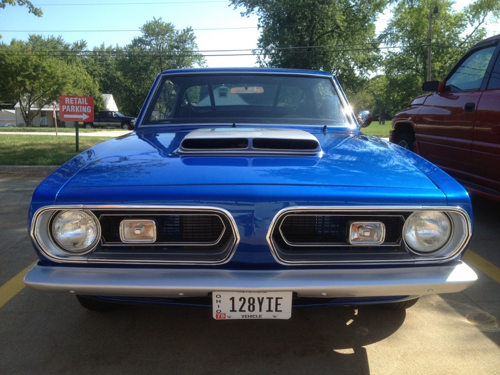 1967 Plymouth barracuda, front grille and bumper