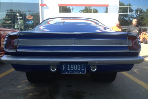 1967 Plymouth Barracuda, rear bumper and taillights
