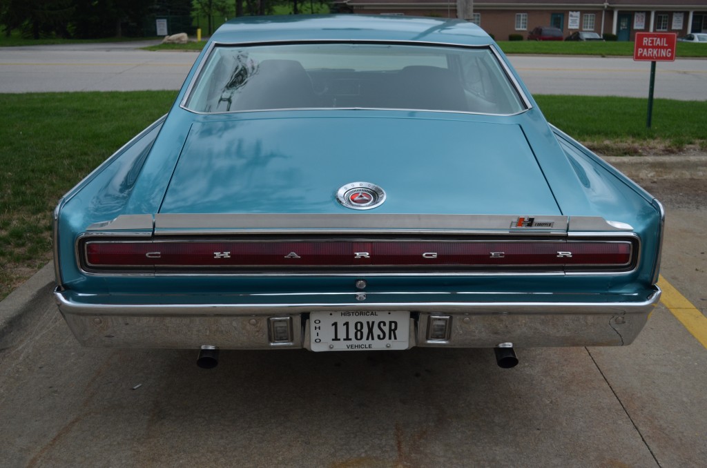 rear view of a 1966 dodge charger