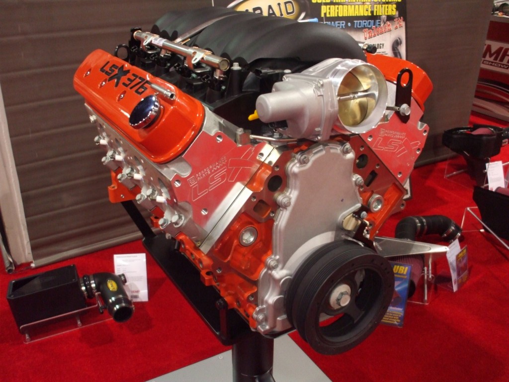 lsx 376 crate engine on display at SEMA 2012