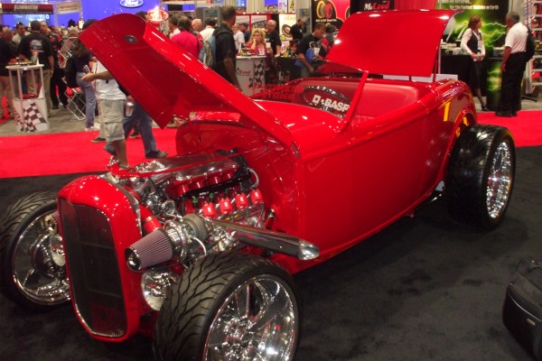 red hot rod ford on display at 2012 SEMA show