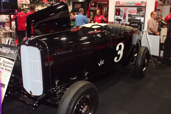 Vic Edelbrock's 1932 Ford roadster on display at 2012 SEMA show