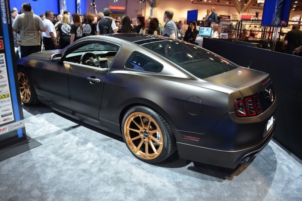 mustang show car in ford booth on display at SEMA 2012