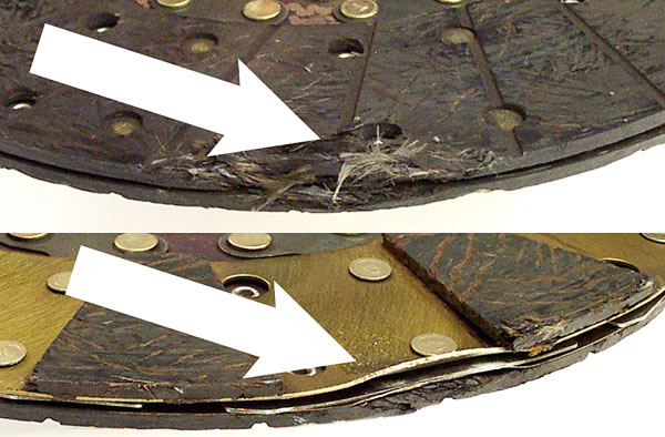 Friction Material damage on a clutch