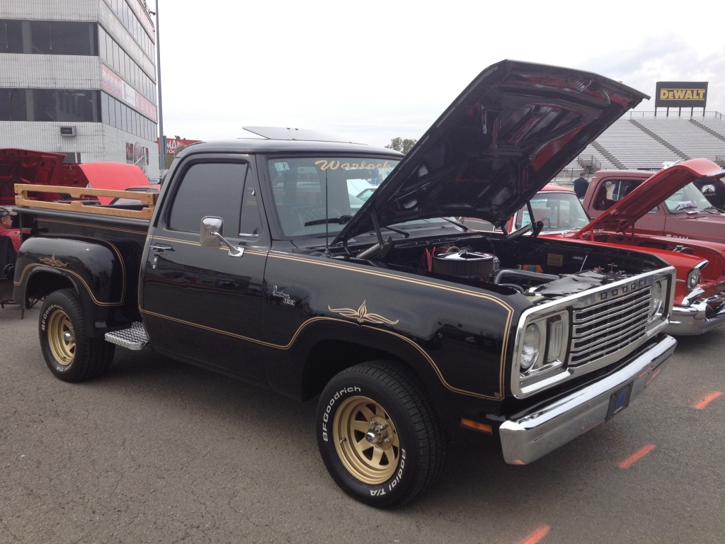 Black Dodge custom pickup truck