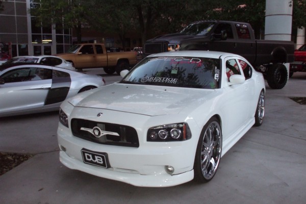 dub customized dodge charger late model at SEMA 2012