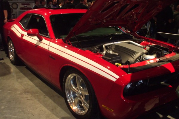 dodge challenger late model on display at 2012 SEMA show