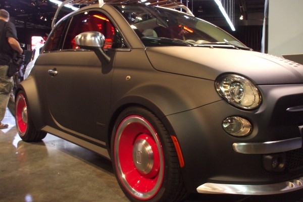 fiat 500 concept vehicle on display at 2012 SEMA show