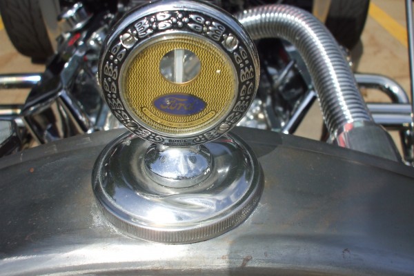 1923 Ford Model T Pickup with dented hood ornament