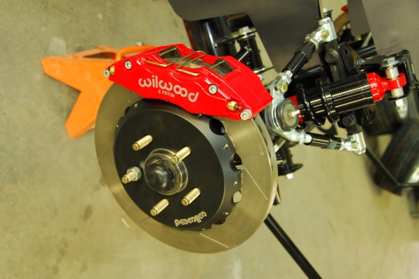 disc brake installed on a cobra kit car chassis