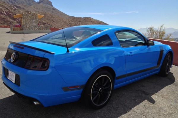 2013 Boss 302 parked at scenic lookout